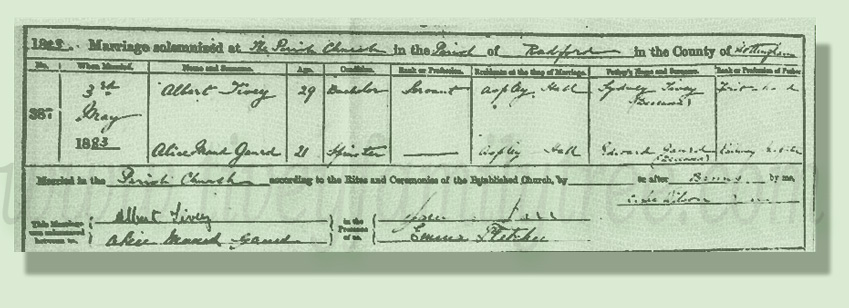 Albert-Tivey-and-Alice-Maud-Guard-Marriage-Certificate