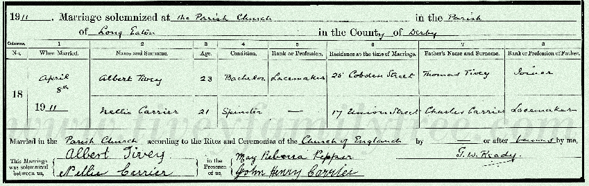 Albert-Tivey-and-Nellie-Carrier-Marriage-Certificate