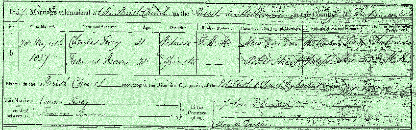 Charles-Tivey-Francis-Brown-Marriage-Certificate