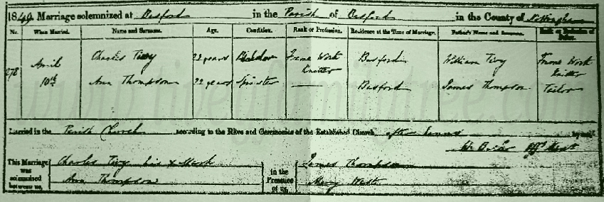 Charles-Tivey-and-Ann-Thompson-Marriage-Certificate