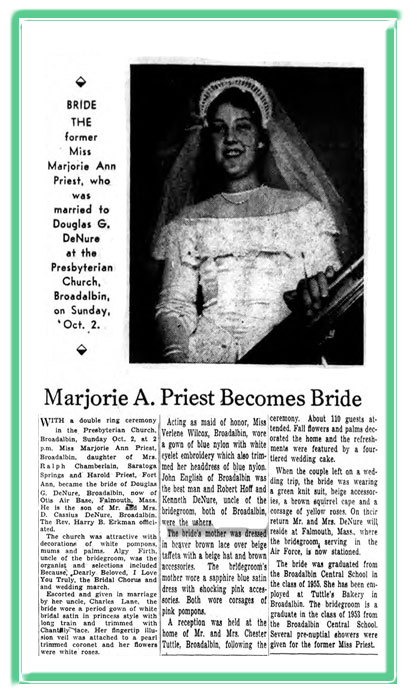 Douglas DeNure and Marjorie Priest Marriage Announcement