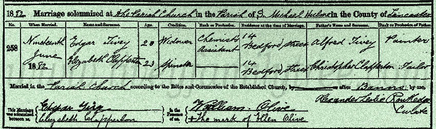 Edgar-Tivey-and-Elizabeth-Clapperton-Marriage-Certificate