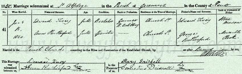 Edward-Tivey-and-Ann-Rutherford-Marriage-Certificate