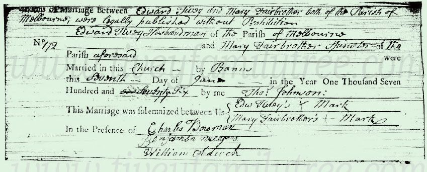 Edward-Tivey-and-Mary-Fairbrother-Marriage-Certificate