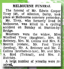 Edwin Tivey's Funeral Article