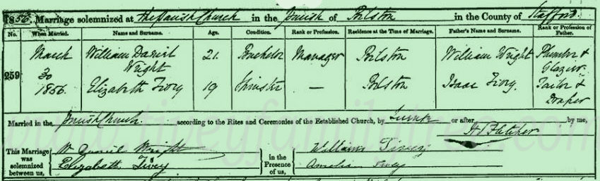 Elizabeth-Tivey-and-William-Daniel-Wright-Marriage-Certificate
