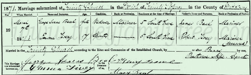 Emma-Tivey-and-George-Isaac-Beal-Marriage-Certificate