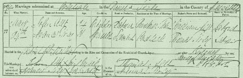 Frances-Tivey-and-John-Allt-Marriage-Certificate