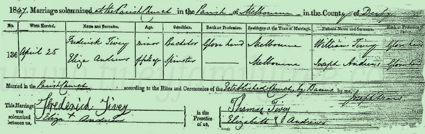 Frederick-Tivey-Eliza-Andrews-Marriage-Certificate