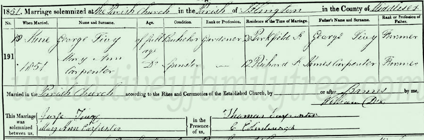 George-Tivey-and-Mary-Ann-Carpenter-Marriage-Certificate