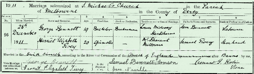 Harriet-Elizabeth-Tivey-And-George-Bennett-Marriage-Certificate