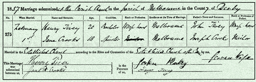Henry-Tivey-and-Jane-Crooks-Marriage-Certificate