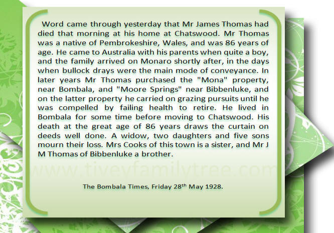 The Death of James Thomas
