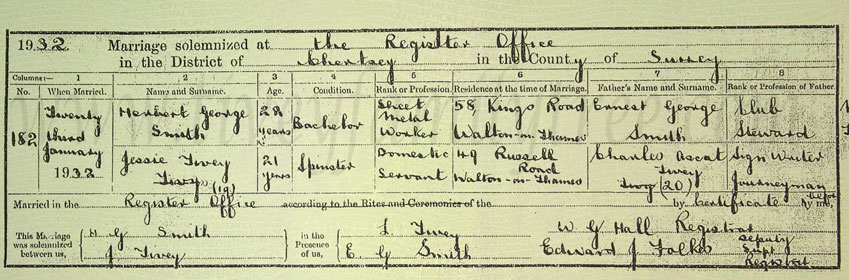 Jessie-Tivey-and-Herbert-George-Smith-Marriage