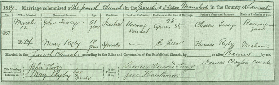 John-Tivey-And-Mary-Rigby-Marriage-Certificate