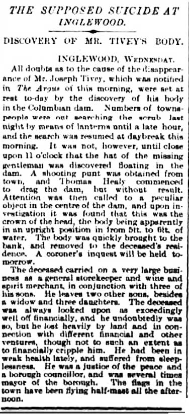 Joseph-Tivey-News-Article-Suicide-in-Inglewood-Australia-1893