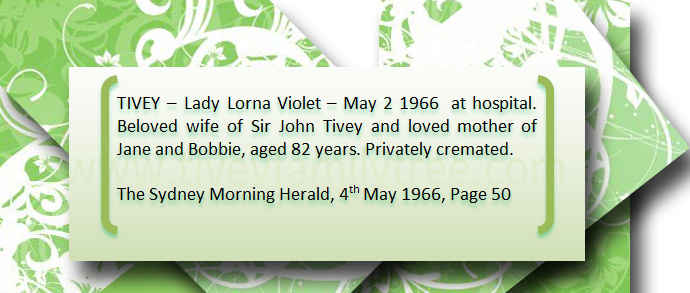 Lorna Violet Henderson Death Notice