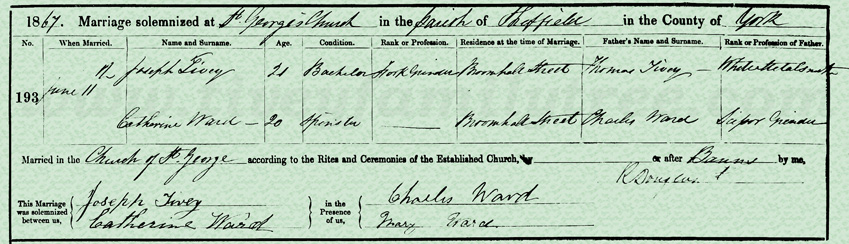 Joseph-Tivey-and-Catherine-Ward-Marriage-Certificate